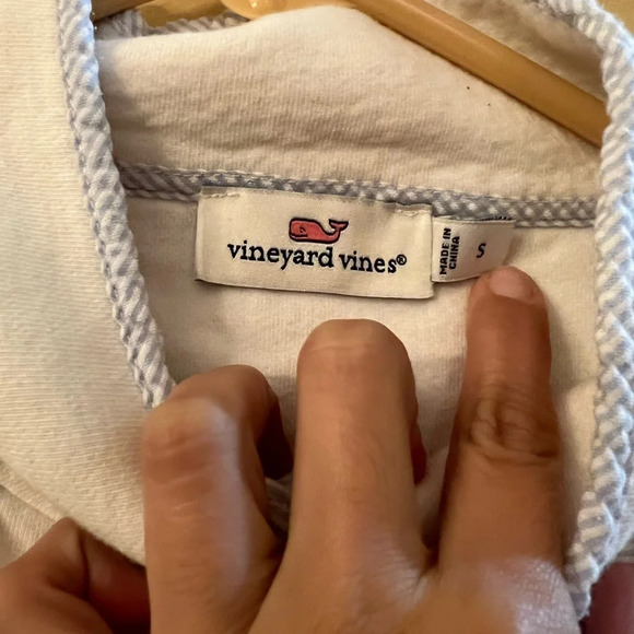 Vineyard Vines Sweatshirt Womens Size Small White Pullover 1/4 Zip Casual Preppy - Picture 5 of 5